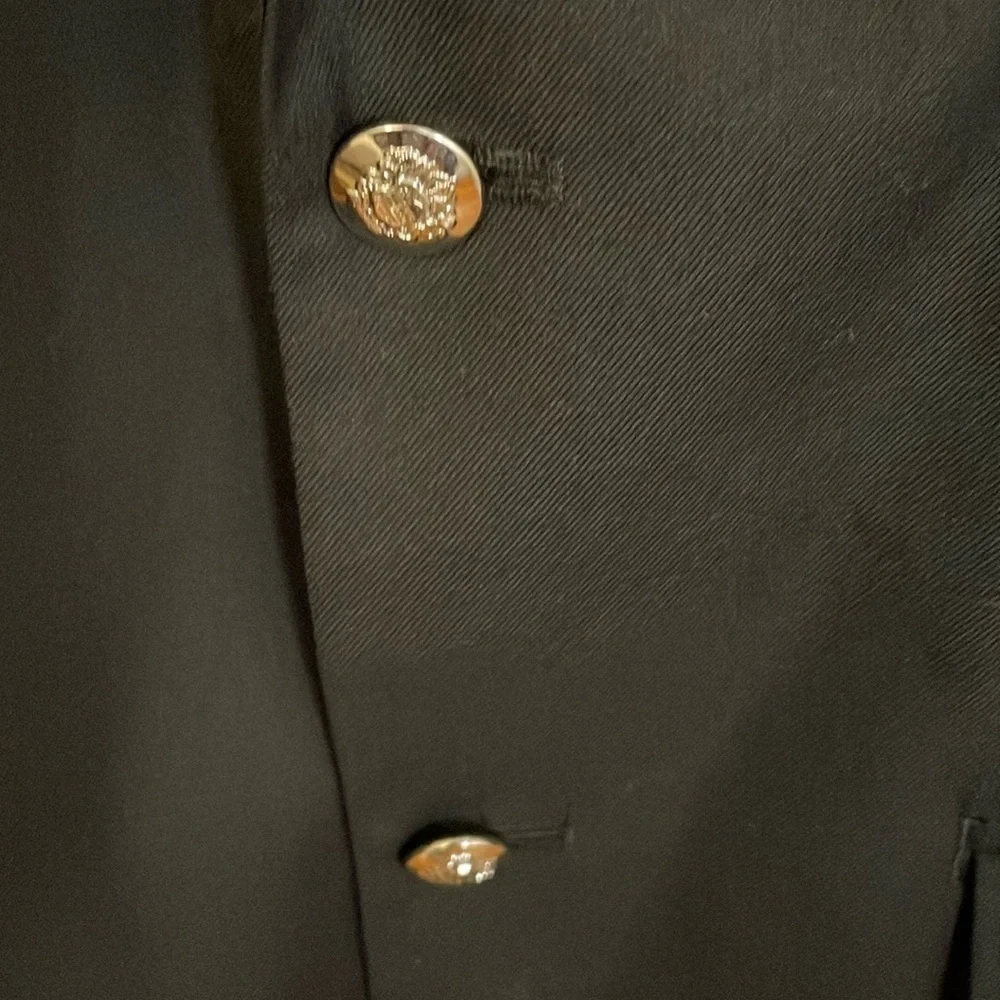 JOHNNIE LANE Boys 14 Black 2-Button‎ Blazer Contrast Lining Church School Party